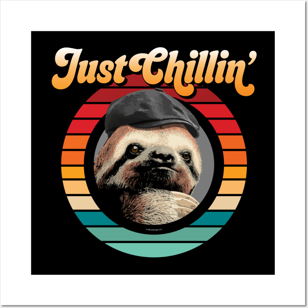 Chillin’ Sloth Wall Art by eBrushDesign